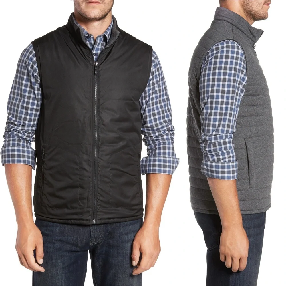 Robert Barakett Gallagher Reversible Vest Sportswear Black Grey Men's 3XL - Picture 16 of 17